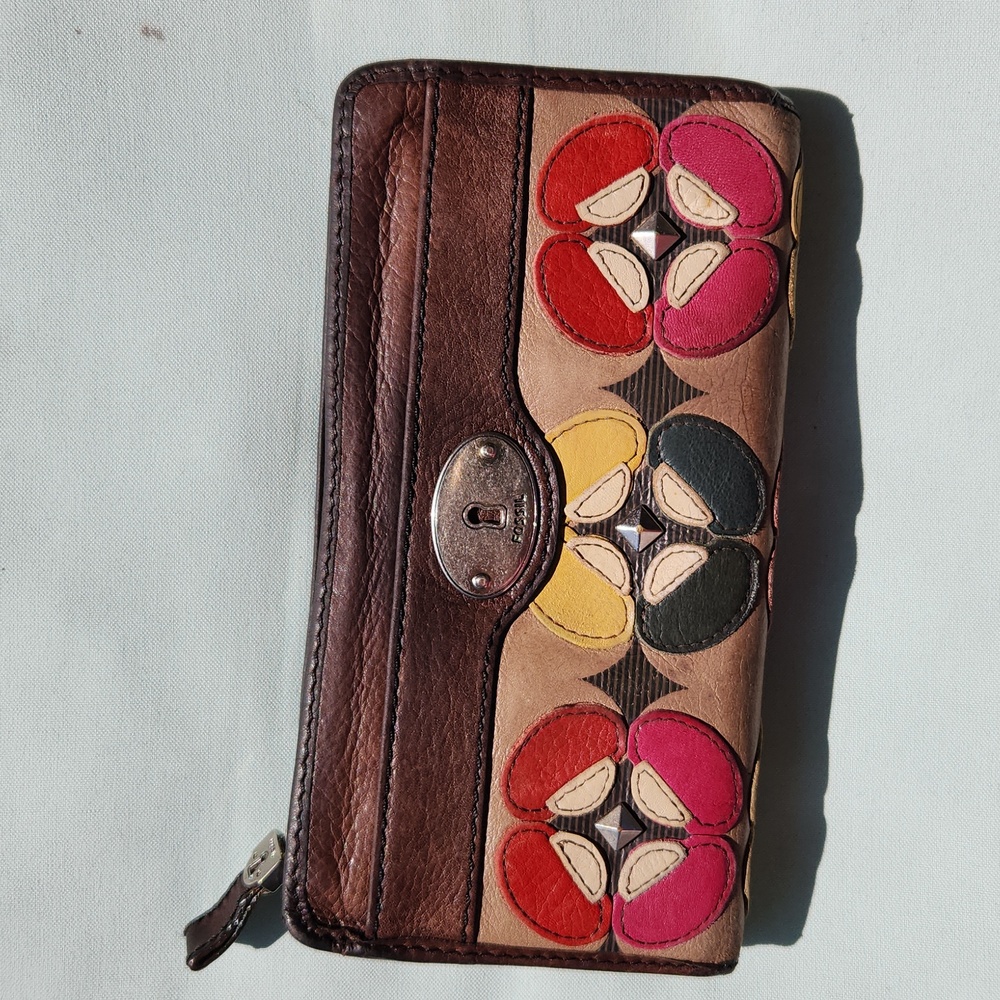 FOSSIL Maddox Vintage Y2K leather wallet
